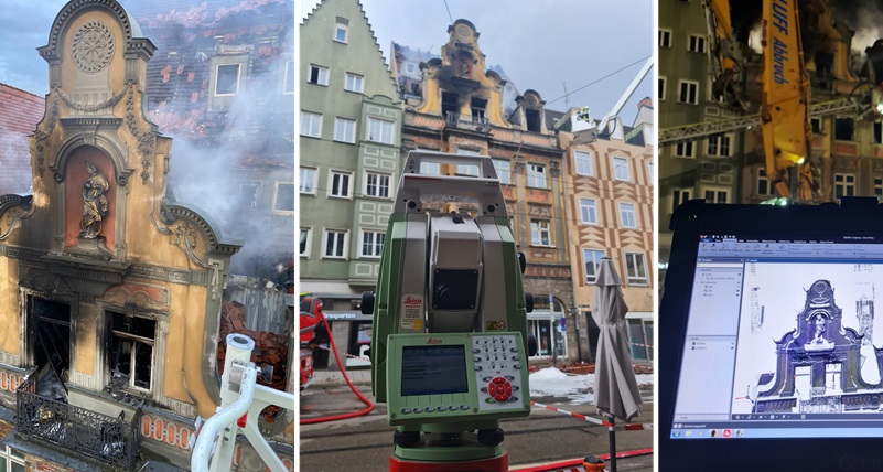THW monitors emergency response during fire which destroyed the oldest house in Augsburg